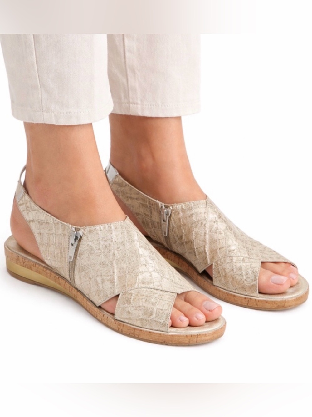Sesto Meucci Sylkie Made in Italy Leather Sandals | Size: 10 W